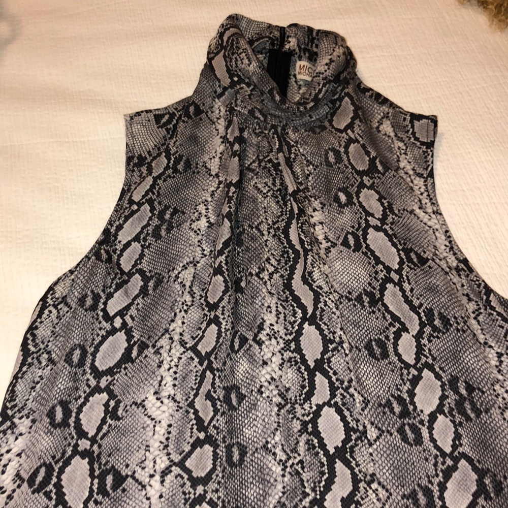 Snakeskin Michael Kors high neck blouse